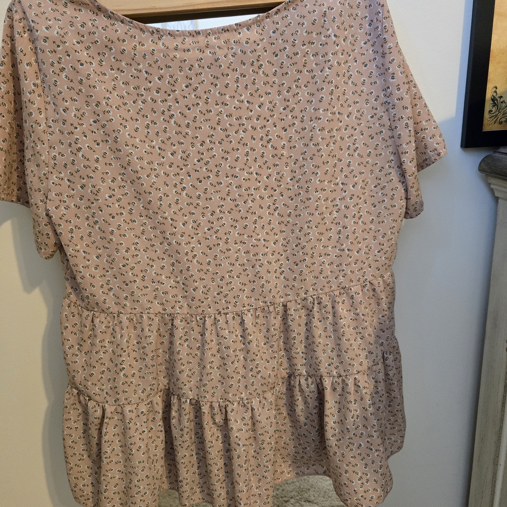 SHEIN Pink Floral Blouse